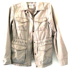 Taupe Grey Old Navy Anorak Military Jacket S